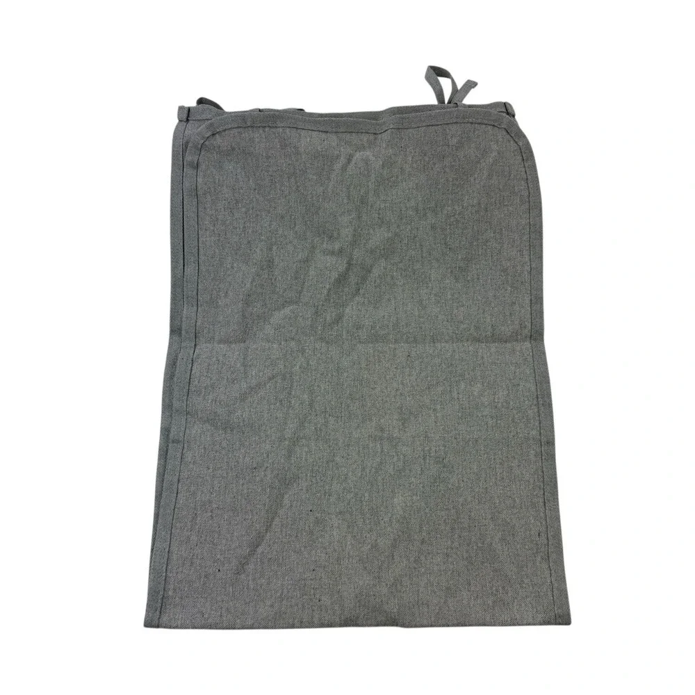 Brunello Cucinelli Gray Cotton Ribbon Ties Scarf Travel Bag 13x17